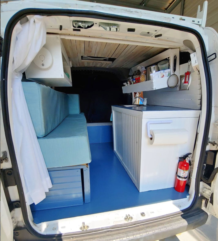 DIY camper van conversion from a Nissan NV200 compact cargo van